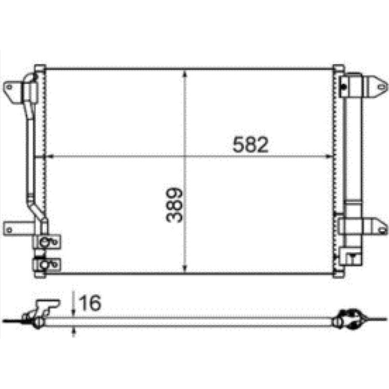 Condensador do Ar Condicionado para Volkswagen Fusca e Jetta - Magneti Marelli - CMM5017VW