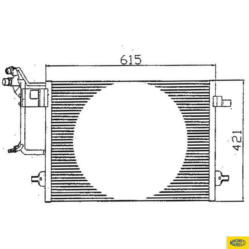 Condensador do Ar Condicionado para Audi A4 e Volkswagen Passat - Magneti Marelli - 351301401MM