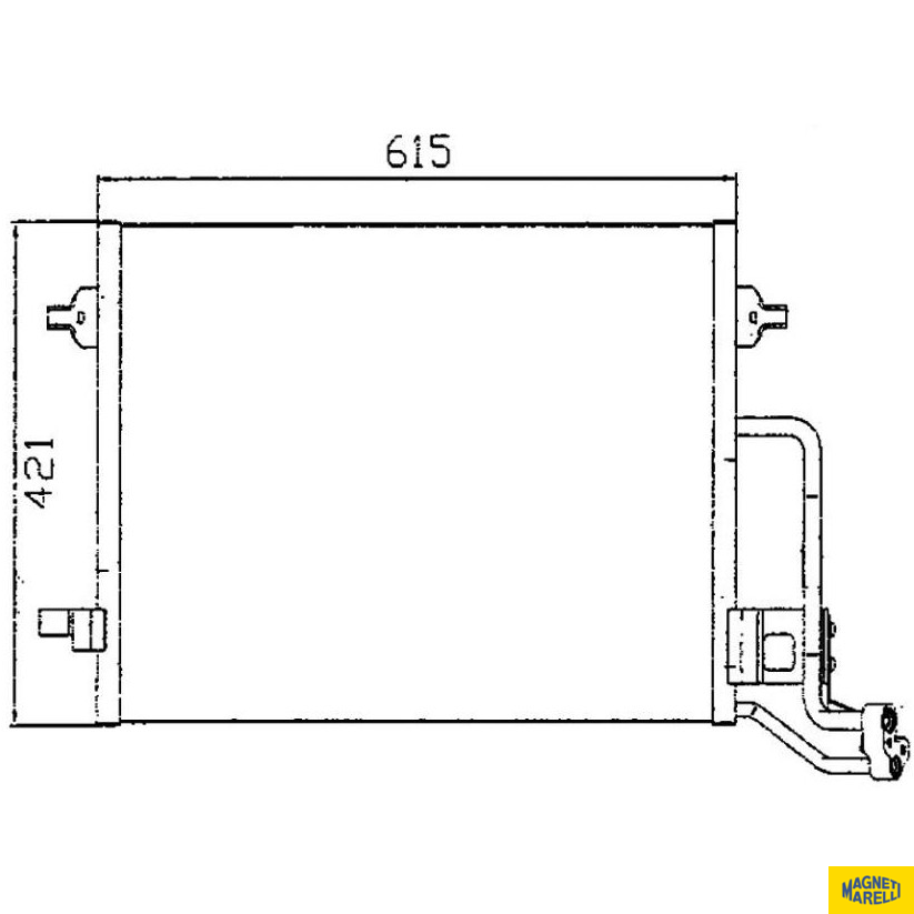 Condensador do Ar Condicionado para Volkswagen Passat - Magneti Marelli - 351300391MM