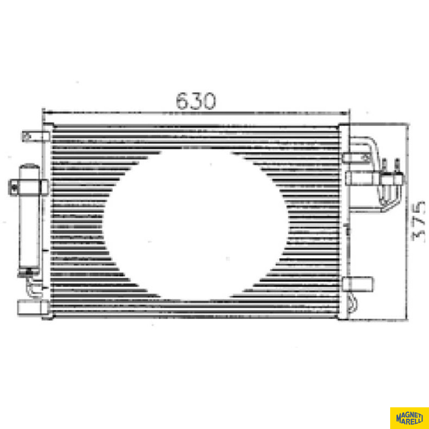 Condensador do Ar Condicionado para Hyundai Tucson e KIA Sportage - Magneti Marelli - 351302361MM