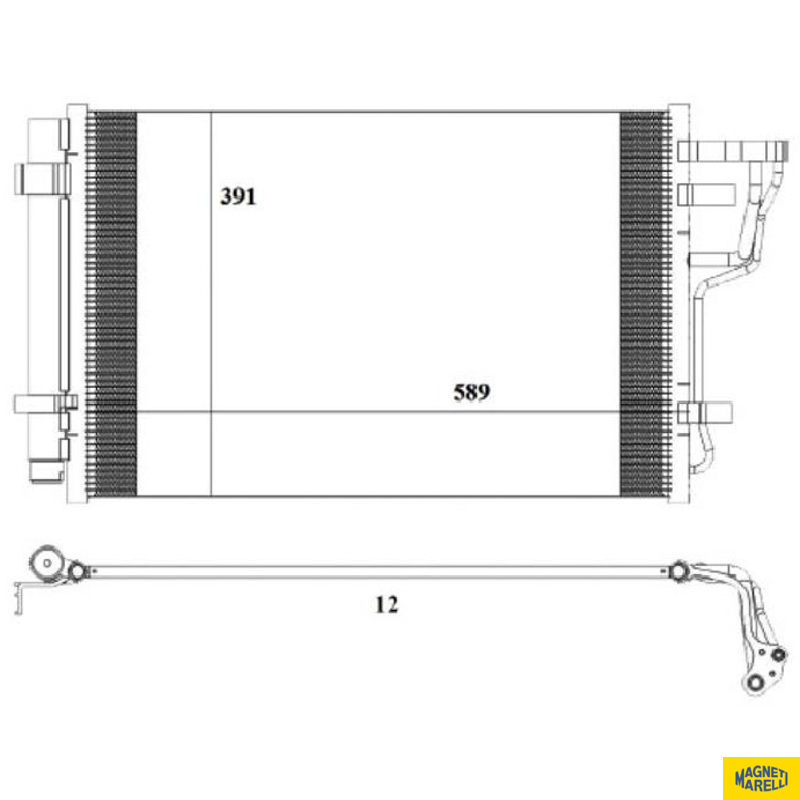 Condensador do Ar Condicionado para Hyundai I30 e I30 CW - Magneti Marelli - CMM5014HI