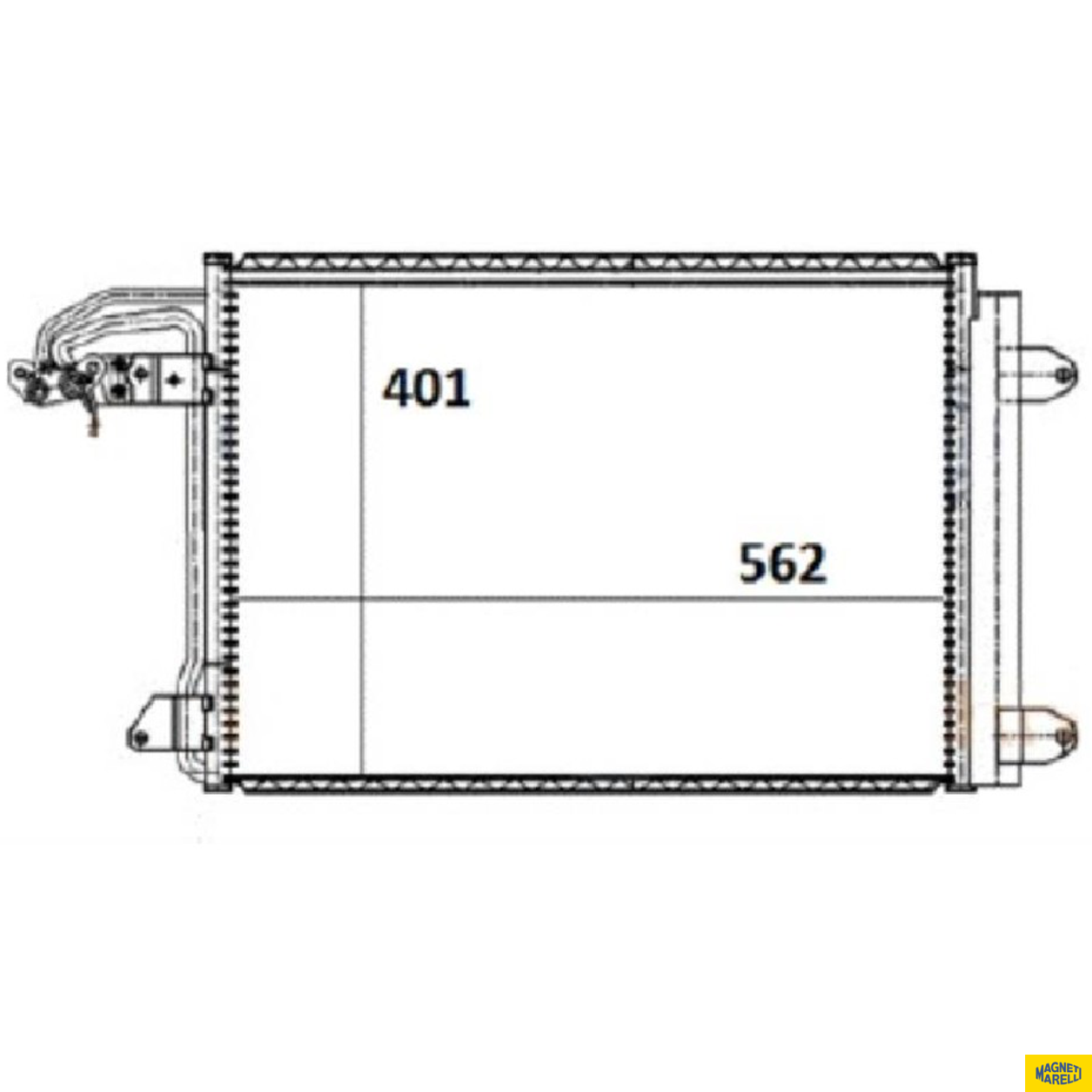 Condensador do Ar Condicionado para Volkswagen Golf e Jetta - Magneti Marelli - CMM5004VW