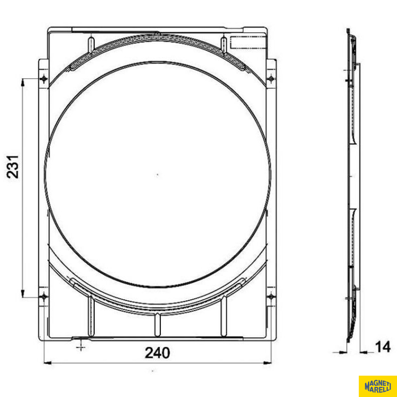 Defletor Do Eletroventilador - Magneti Marelli - R5026001MM