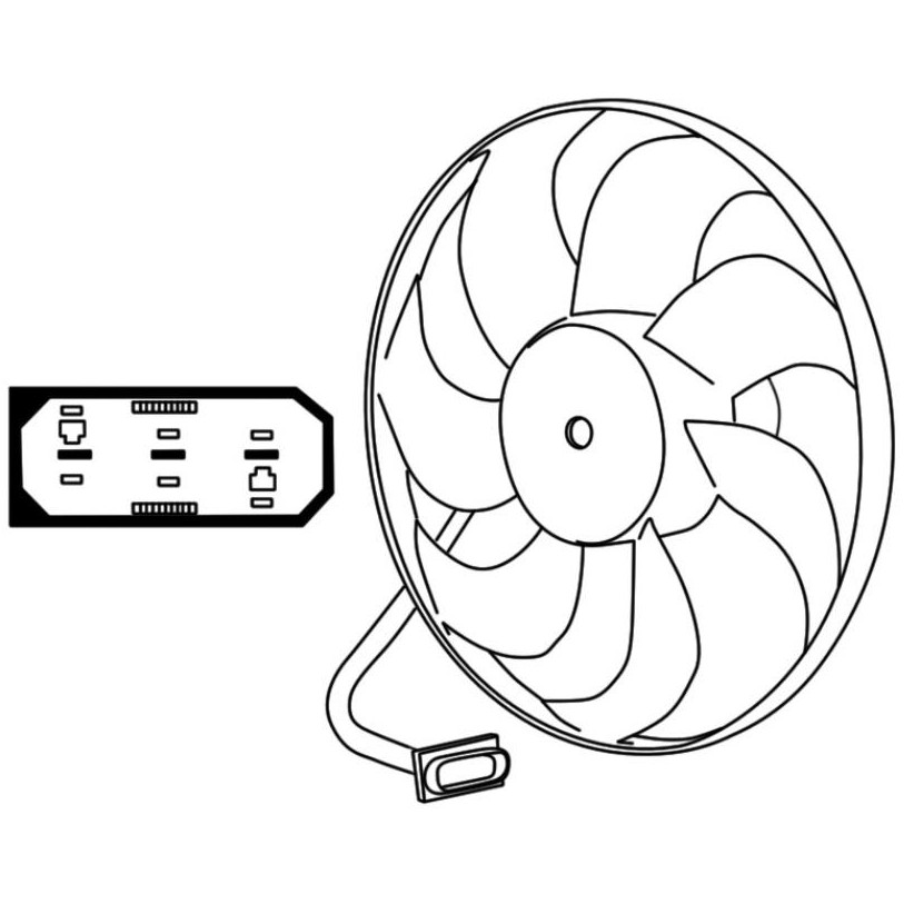 Eletroventilador Volkswagen Golf - Magneti Marelli - 009144531MM