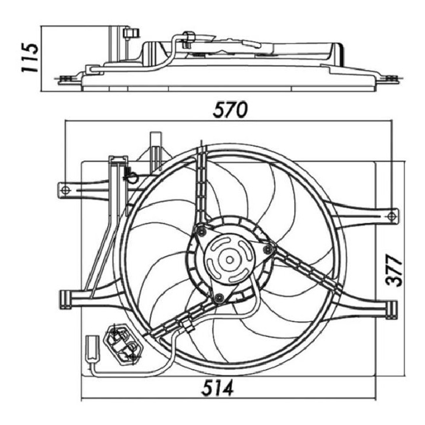 Eletroventilador - Magneti Marelli - 94911MM