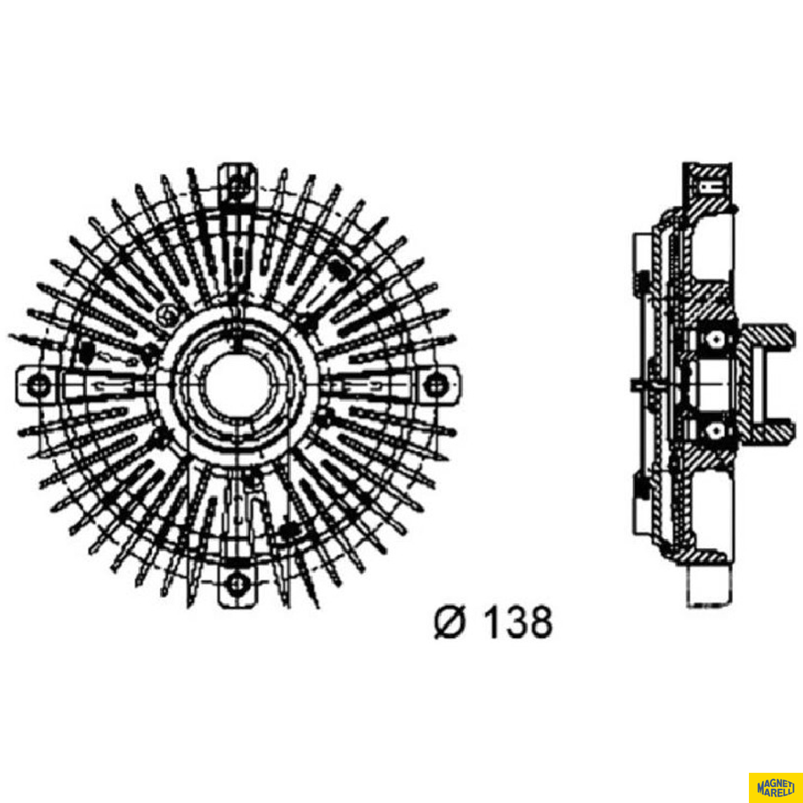 Embreagem Viscosa para Audi A4 e A4 Avant - Magneti Marelli - 376732021MM