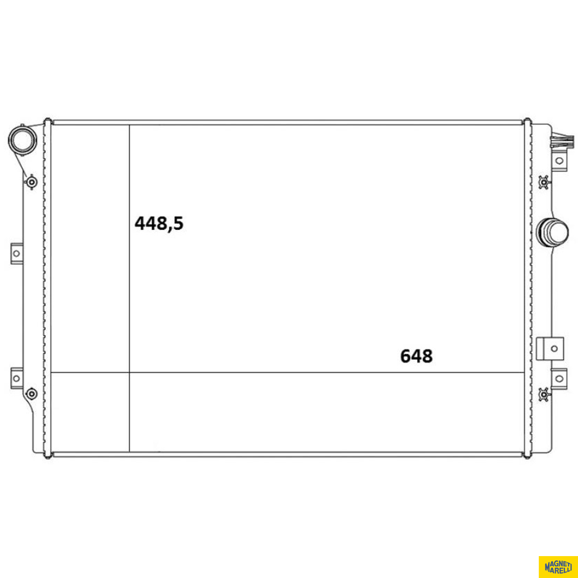 Radiador de Água para Volkswagen Tiguan - Magneti Marelli - RMM1125VW