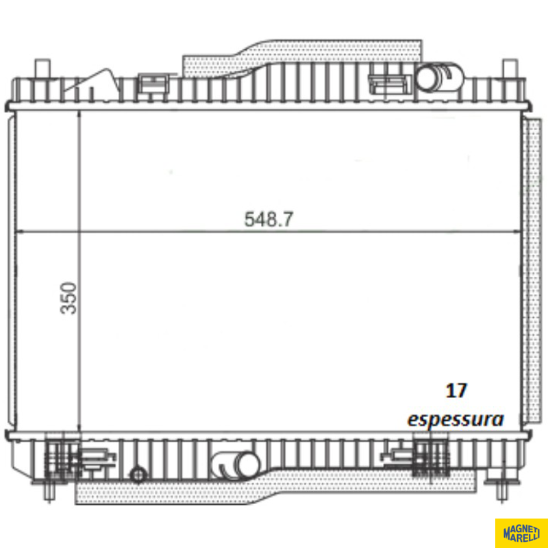 Radiador de Água para Ford Ecosport e Ka - Magneti Marelli - RMM1300FD