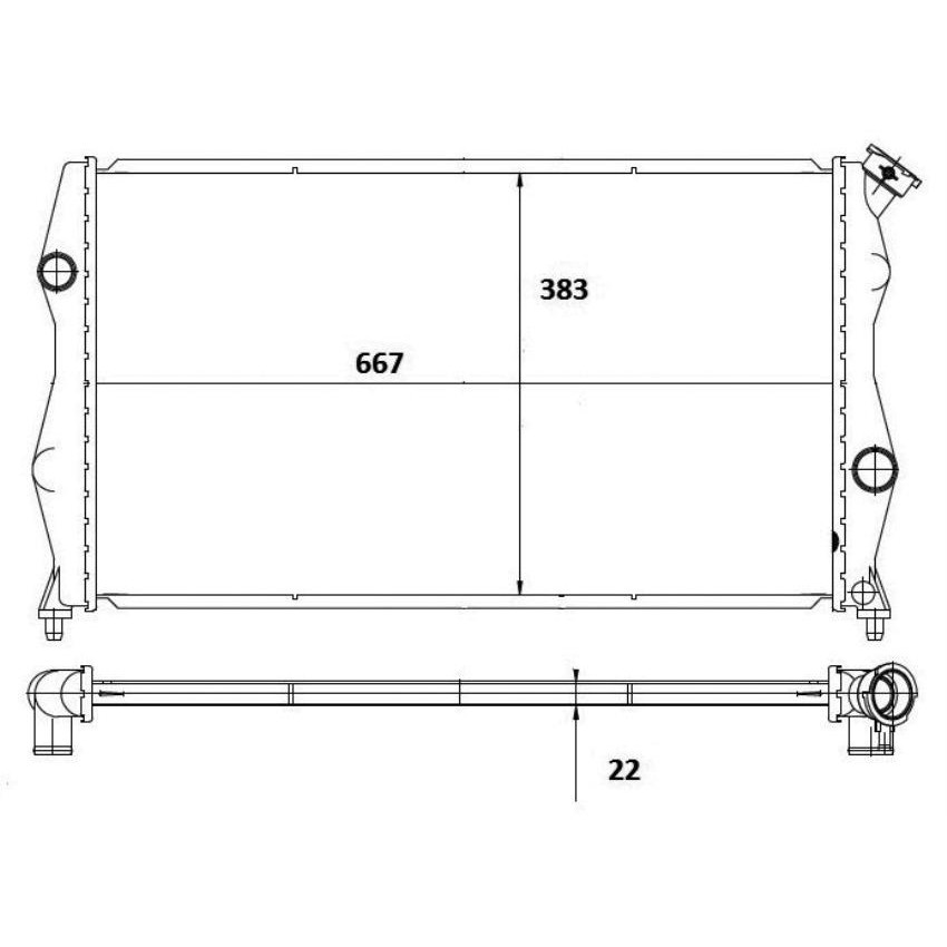 Radiador de Água para Chevrolet Blazer e S10 - Magneti Marelli - RMM1074HGM
