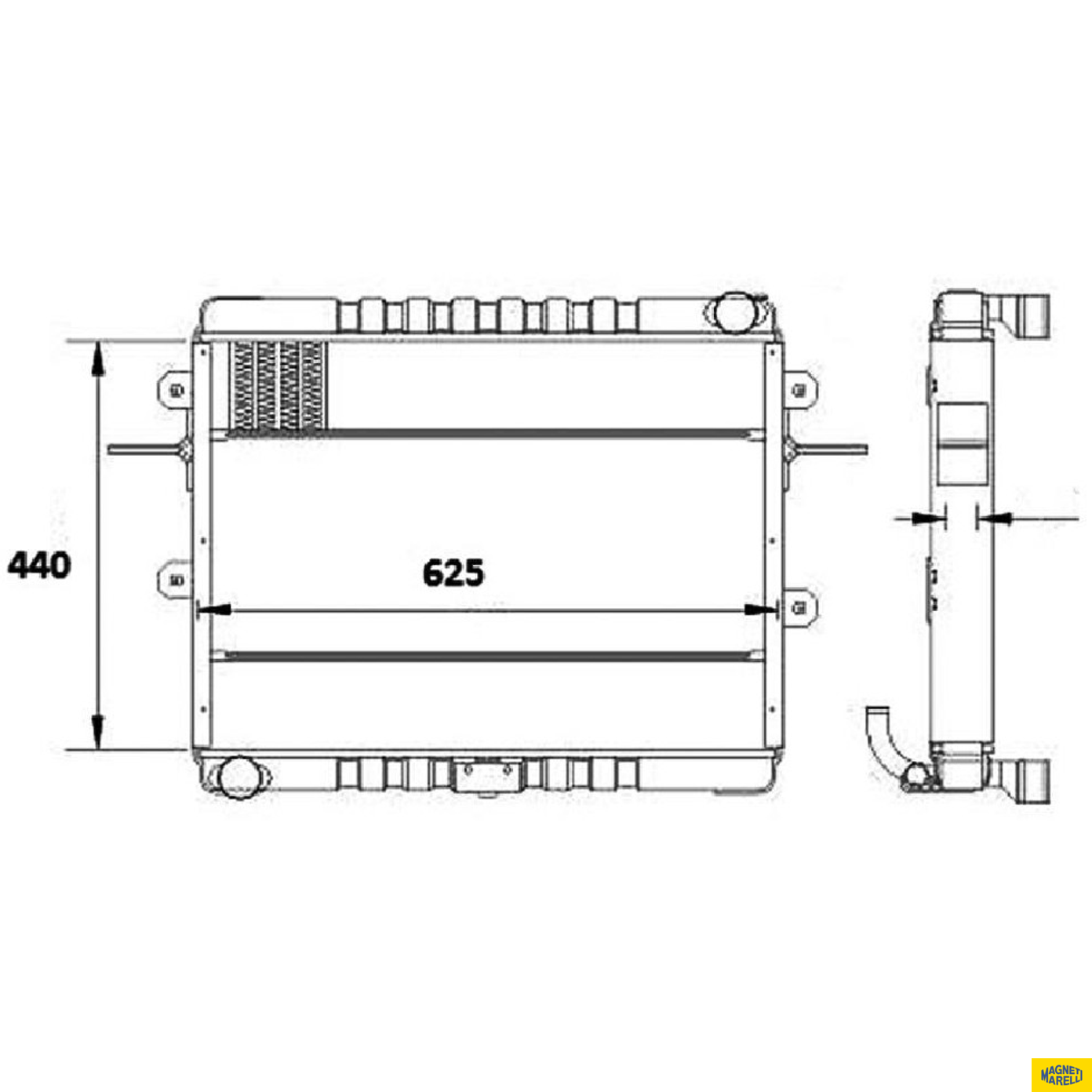 Radiador de Água para Volkswagen 8.140 CO e 8-140 - Magneti Marelli - RMM1042NVW