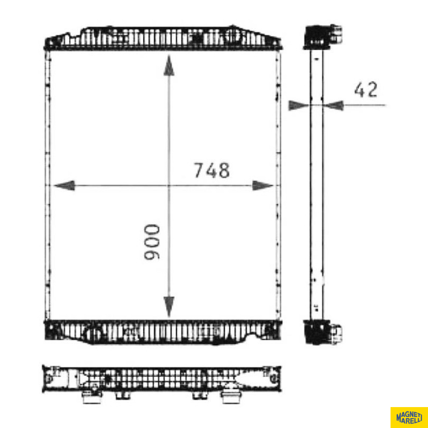 Radiador de Água - Magneti Marelli - RMM376721791