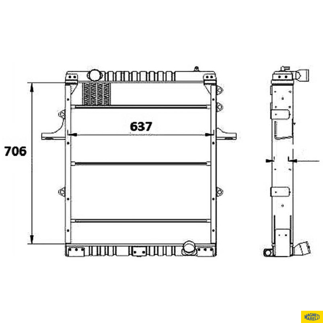 Radiador de Água - Magneti Marelli - RMM1034NFD