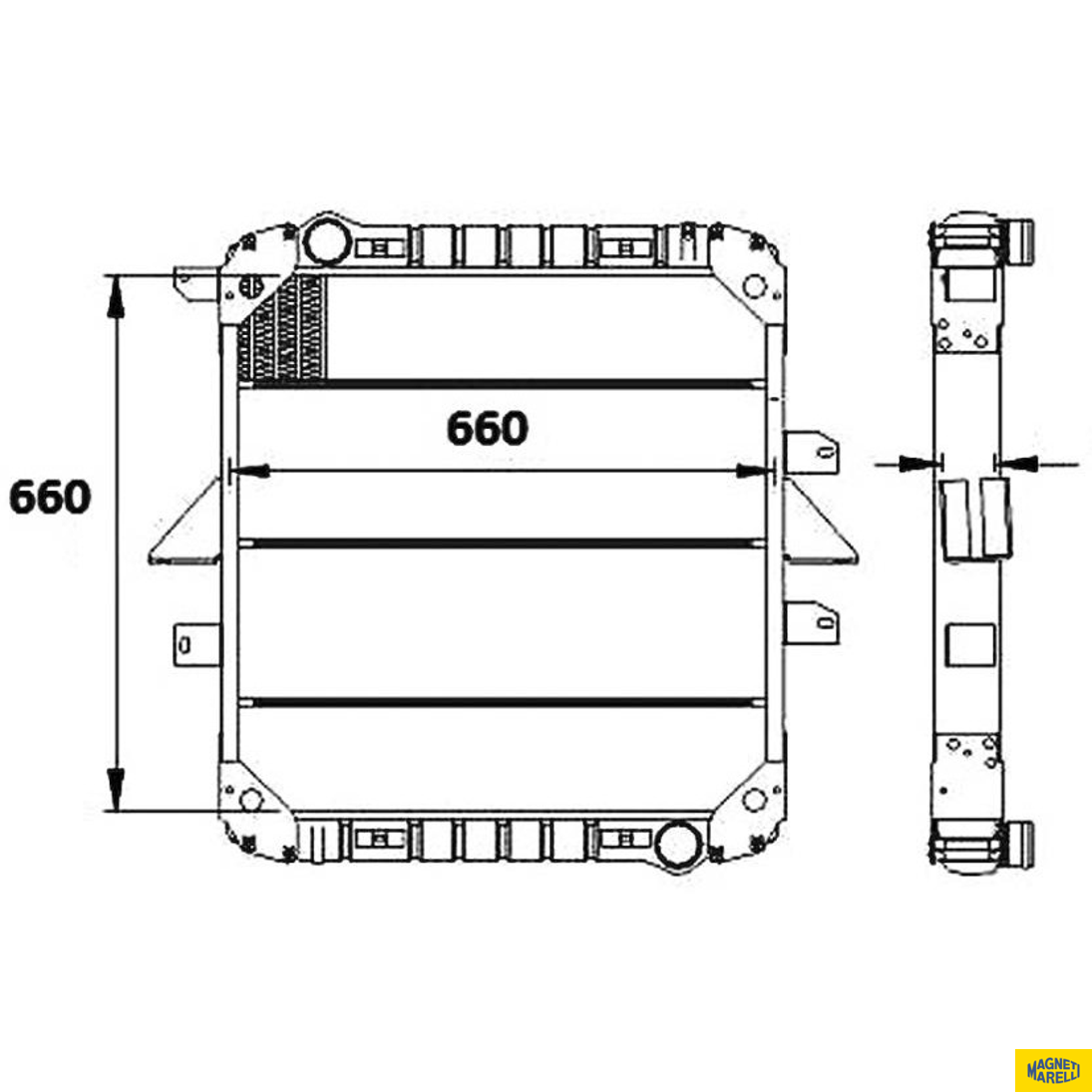 Radiador de Água - Magneti Marelli - RMM1023NMB