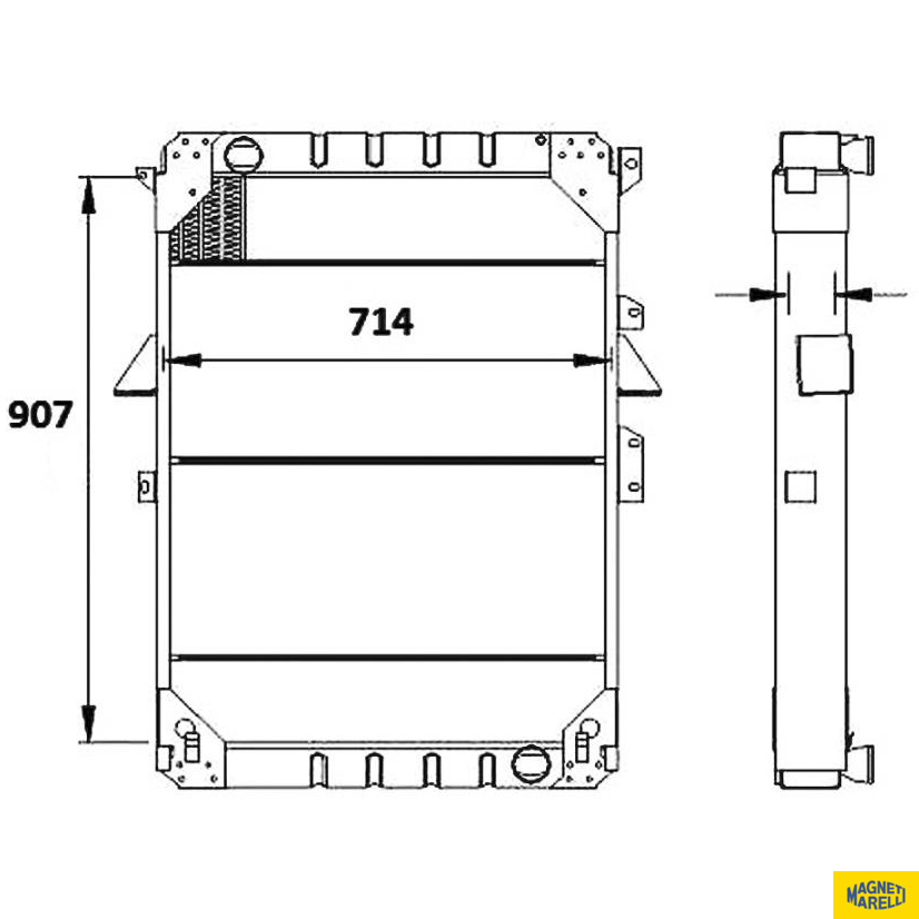Radiador de Água - Magneti Marelli - RMM1021NMB