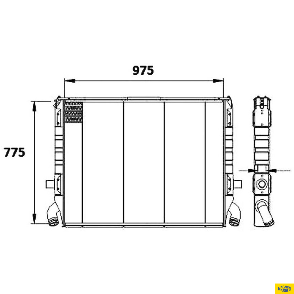 Radiador de Água - Magneti Marelli - RMM1030NSC