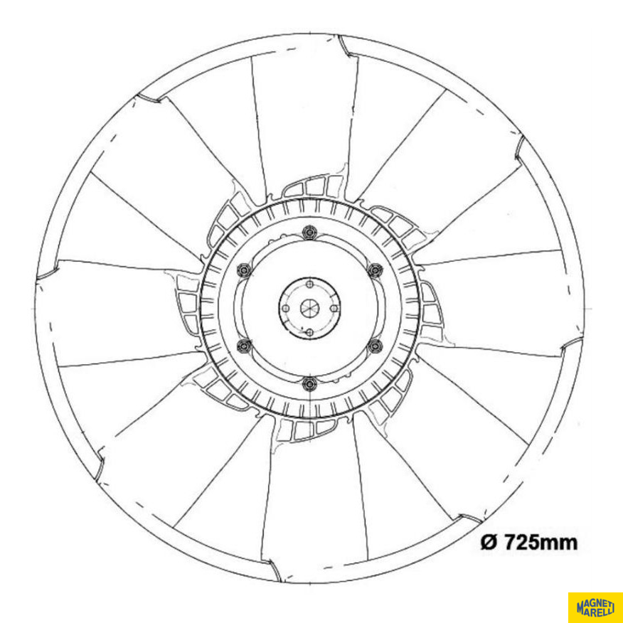 Visco Fan - Magneti Marelli - EX968001MM