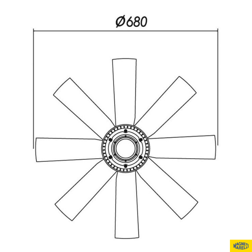 Visco Fan para Mercedes-Benz LS 1935 e LS 1941 - Magneti Marelli - 57051MM