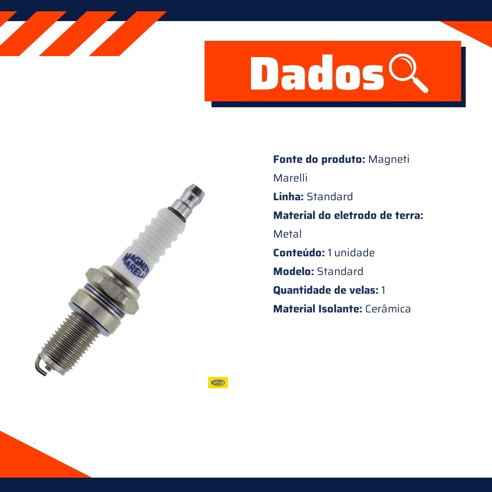 Vela de Ignição Standard - Magneti Marelli - D7TCMM-9