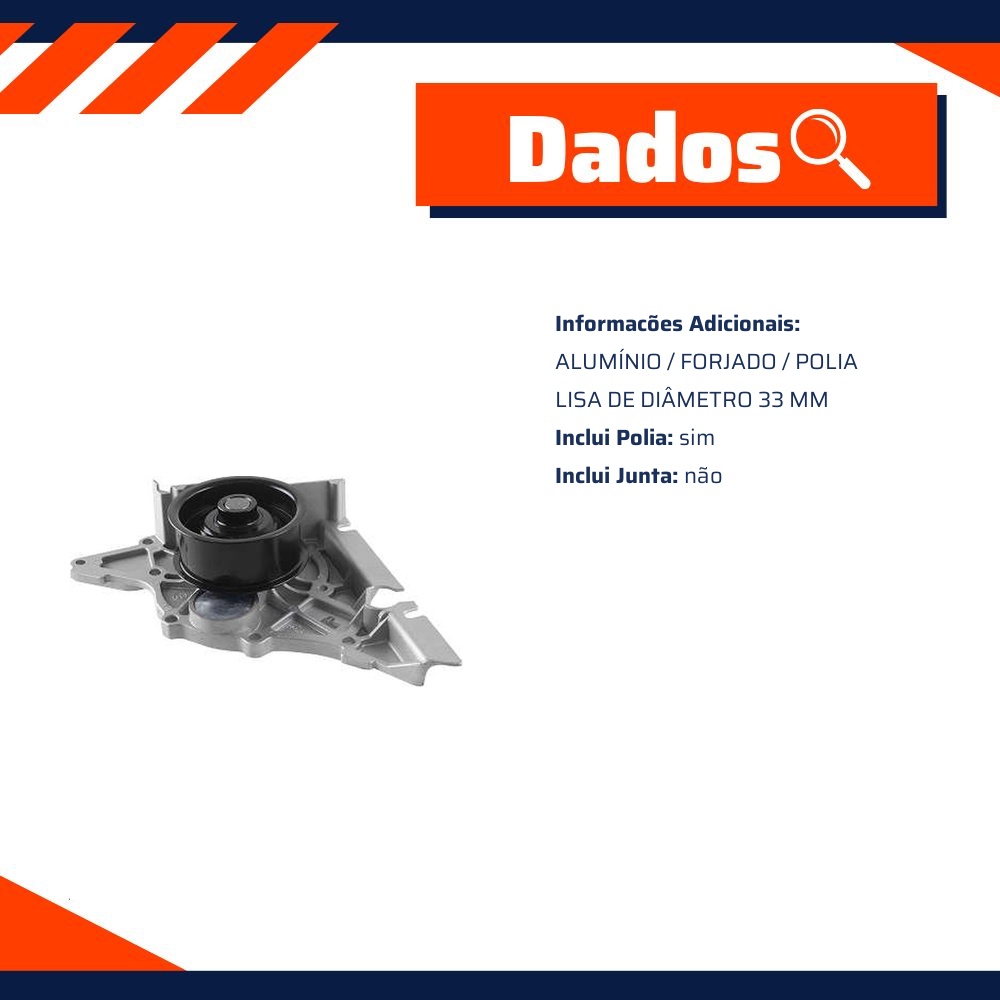 Bomba D'Água para Audi A6 e A6 AVANT - Indisa - 452004