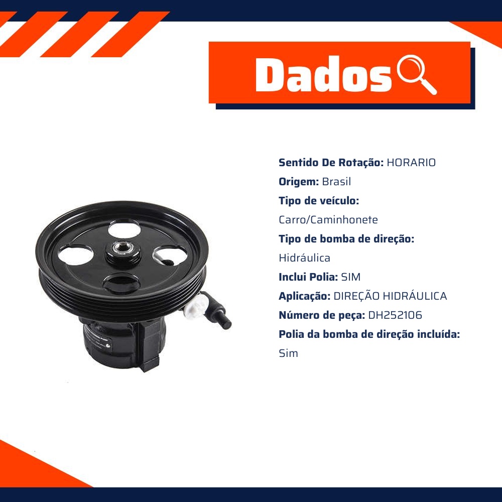 Bomba de Direção Hidráulica - Indisa - DH252106