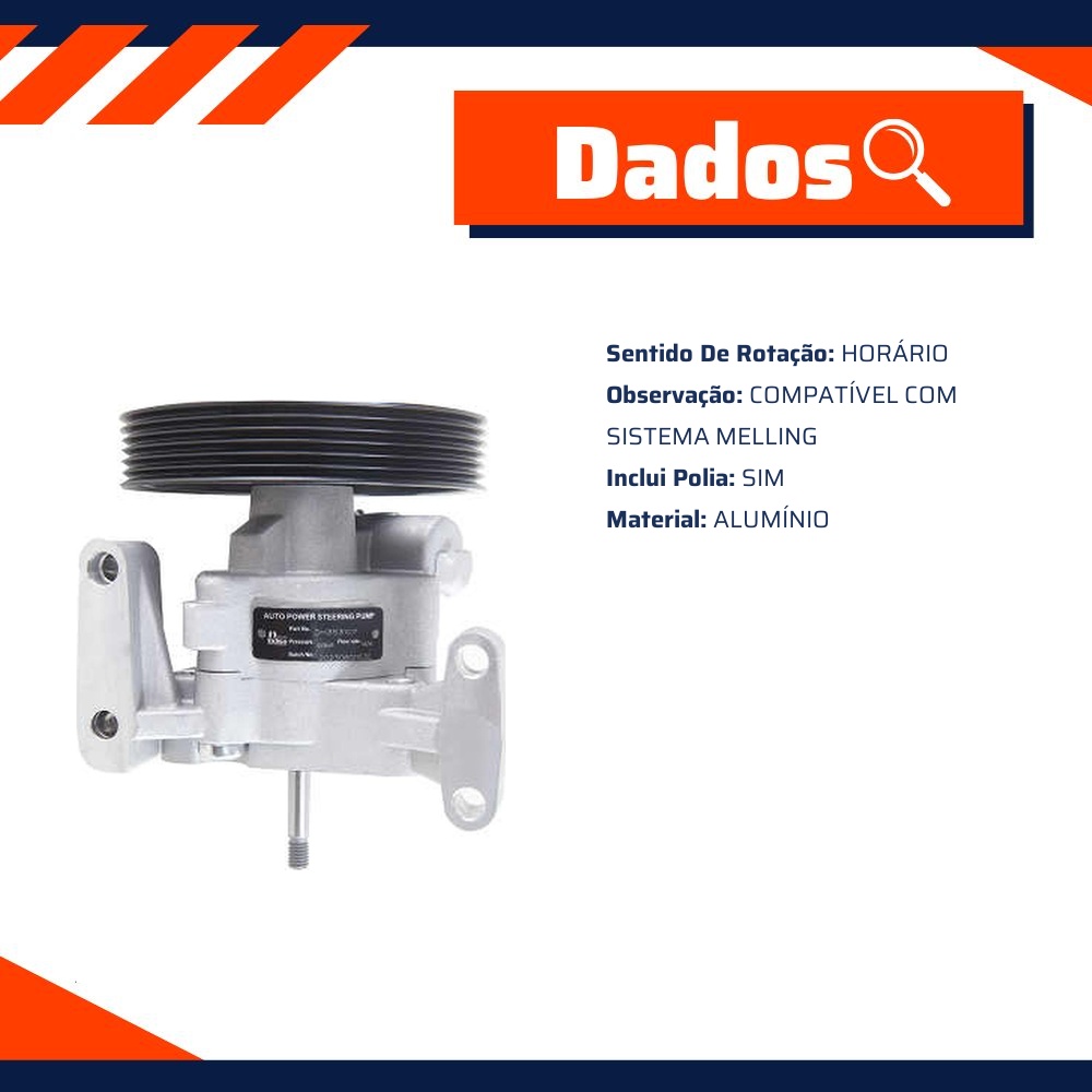 Bomba de Direção Hidráulica - Indisa - DH353107