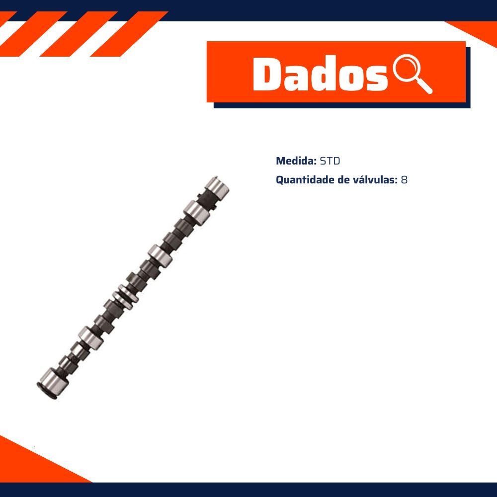 Comando de Válvulas para Chevrolet Agile e Spin - Indisa - EC250279