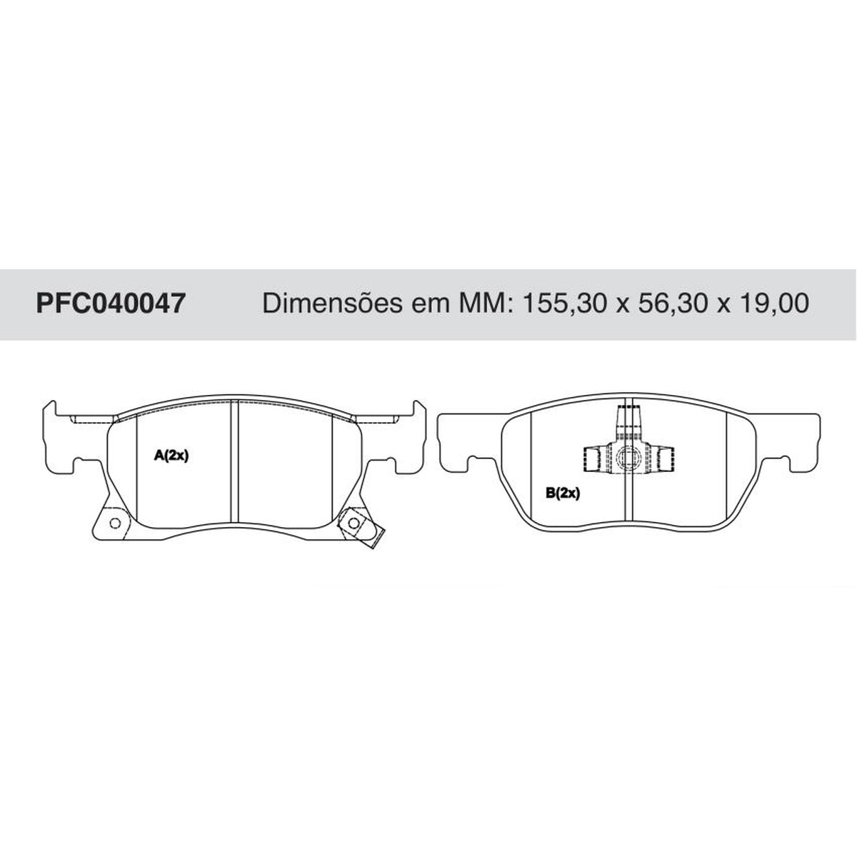 Jogo de Pastilha de Freio Dianteira para Chevrolet Cruze e Cruze Sport6 - Cofap - PFC040047