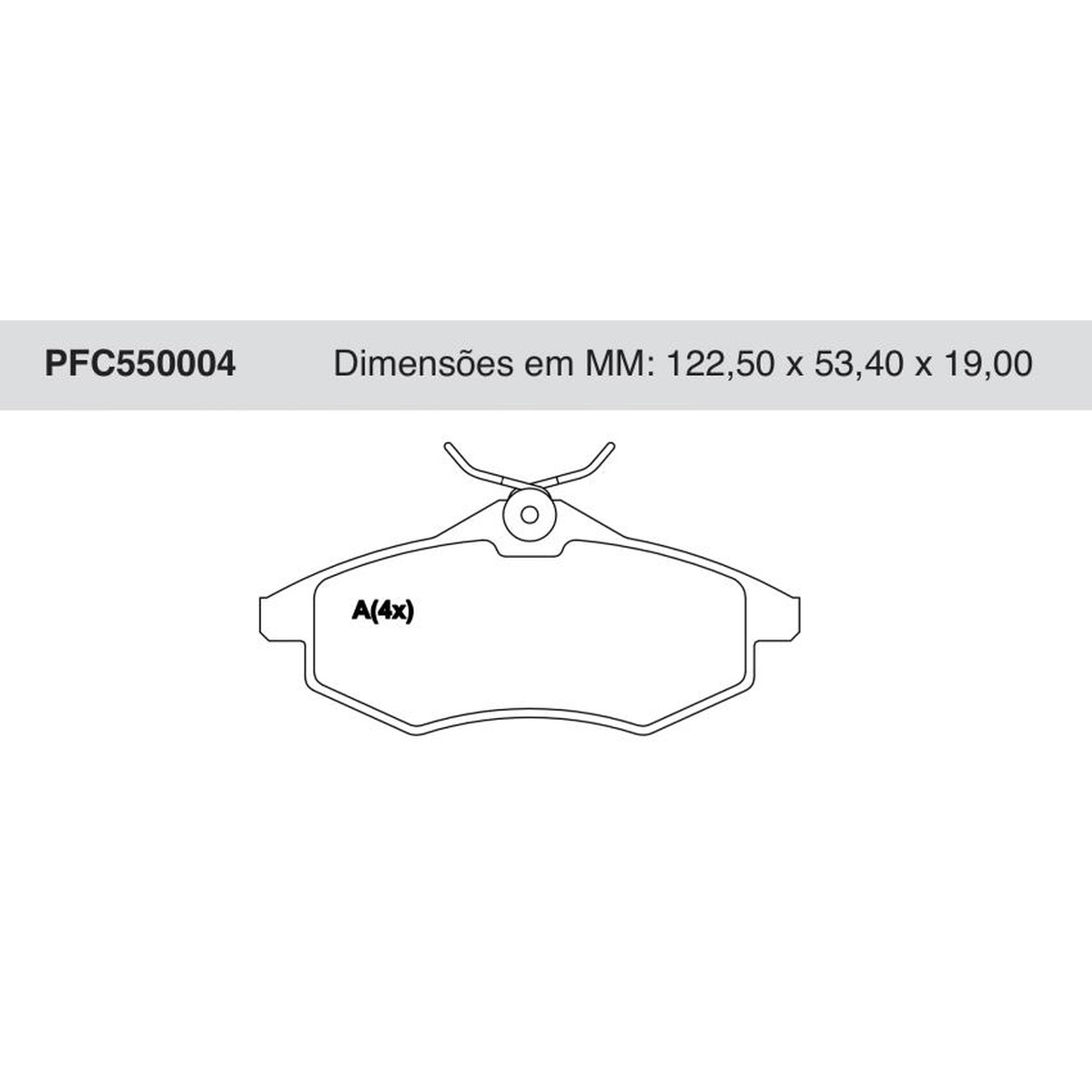 Jogo De Pastilha De Freio Dianteira - Cofap - PFC550004