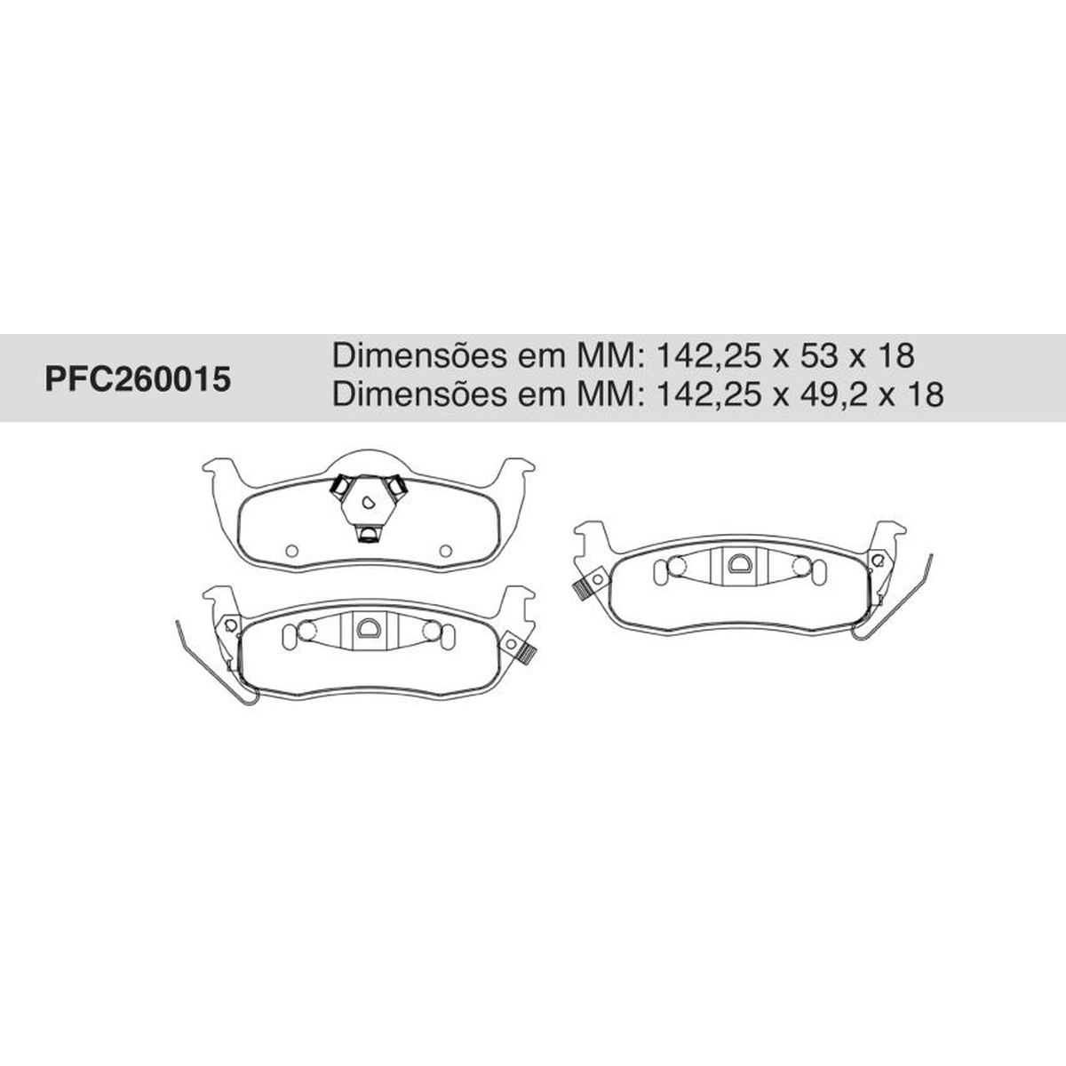 Jogo de Pastilha de Freio Traseira para Jeep Grand Cherokee - Cofap - PFC260015
