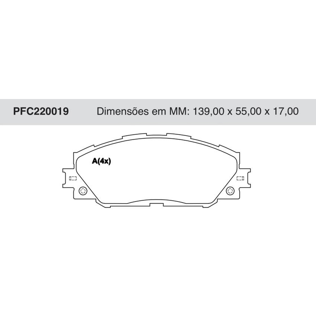 Jogo de Pastilha de Freio Dianteira para Toyota RAV4 - Cofap - PFC220019