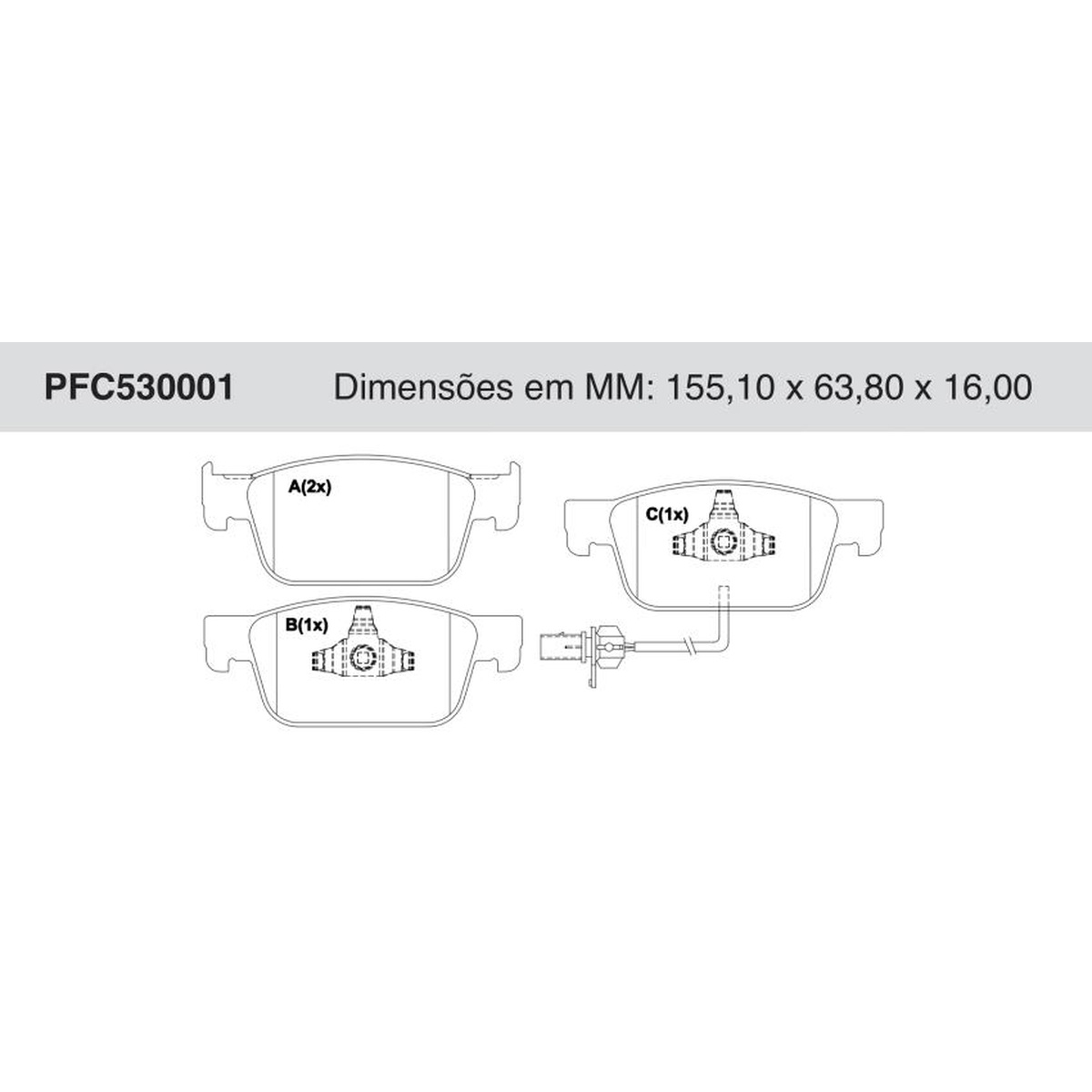 Jogo De Pastilha De Freio Dianteira - Cofap - PFC530001