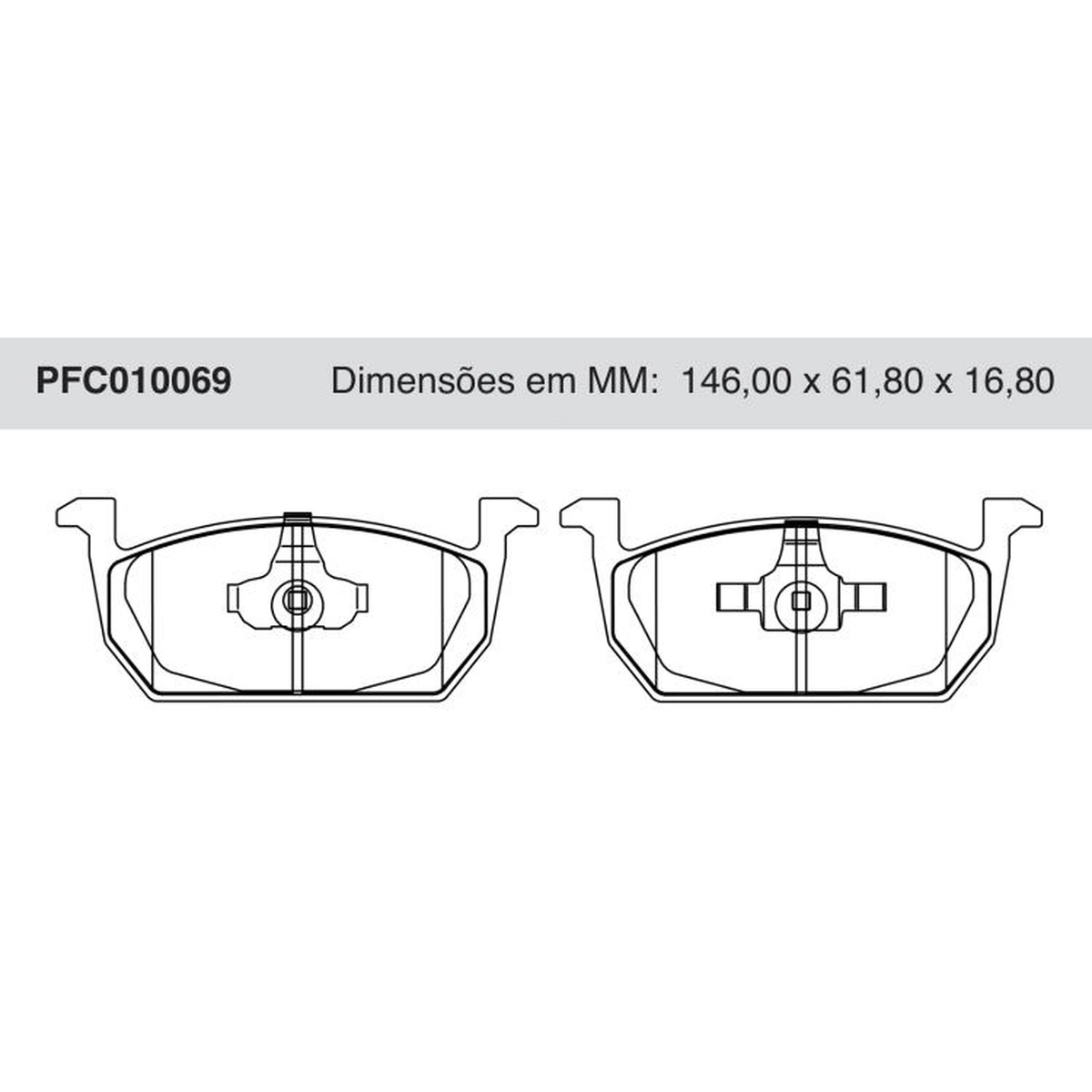 Jogo de Pastilha de Freio Dianteira Cerâmica para Volkswagen Polo e Virtus - Cofap - PFC010069