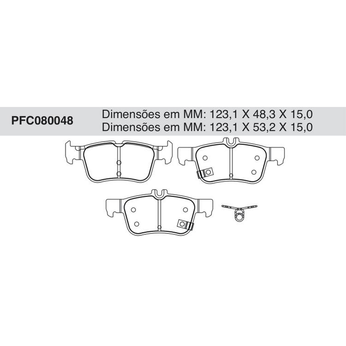 Jogo de Pastilha de Freio Traseira para Ford Bronco - Cofap - PFC080048