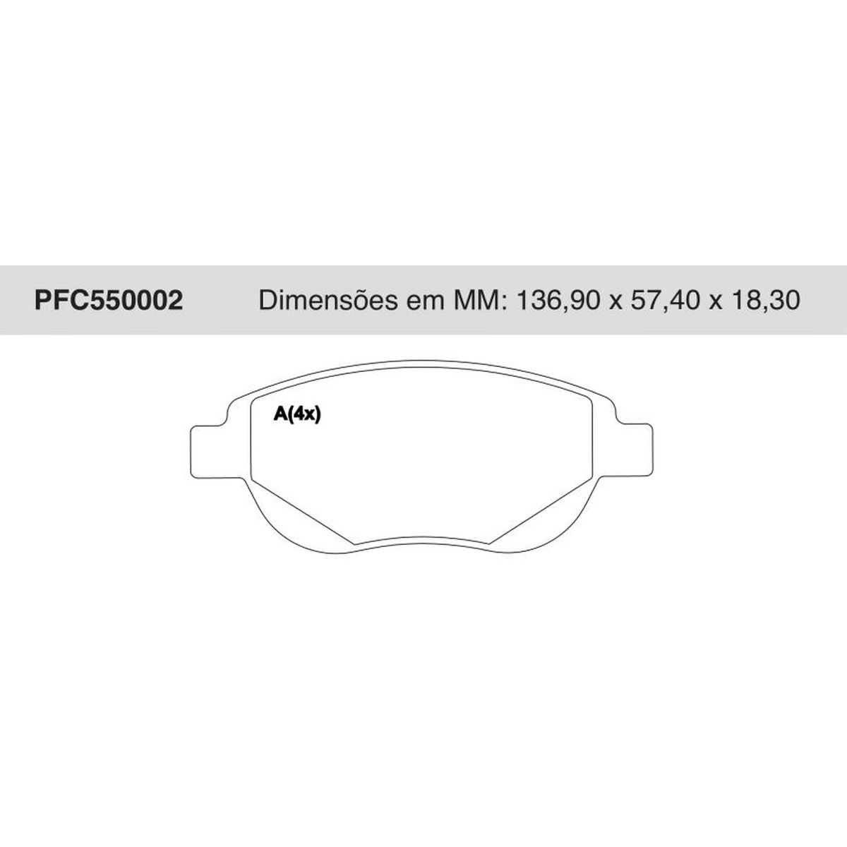 Jogo De Pastilha De Freio Dianteira - Cofap - PFC550002