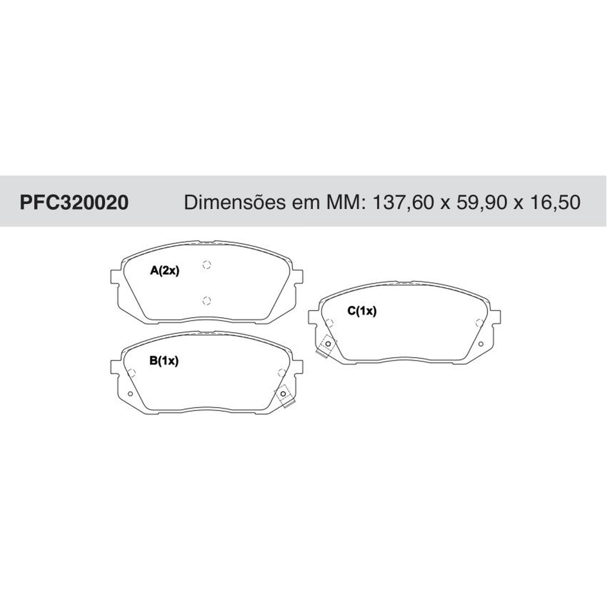 Jogo De Pastilha De Freio Dianteira - Cofap - PFC320020