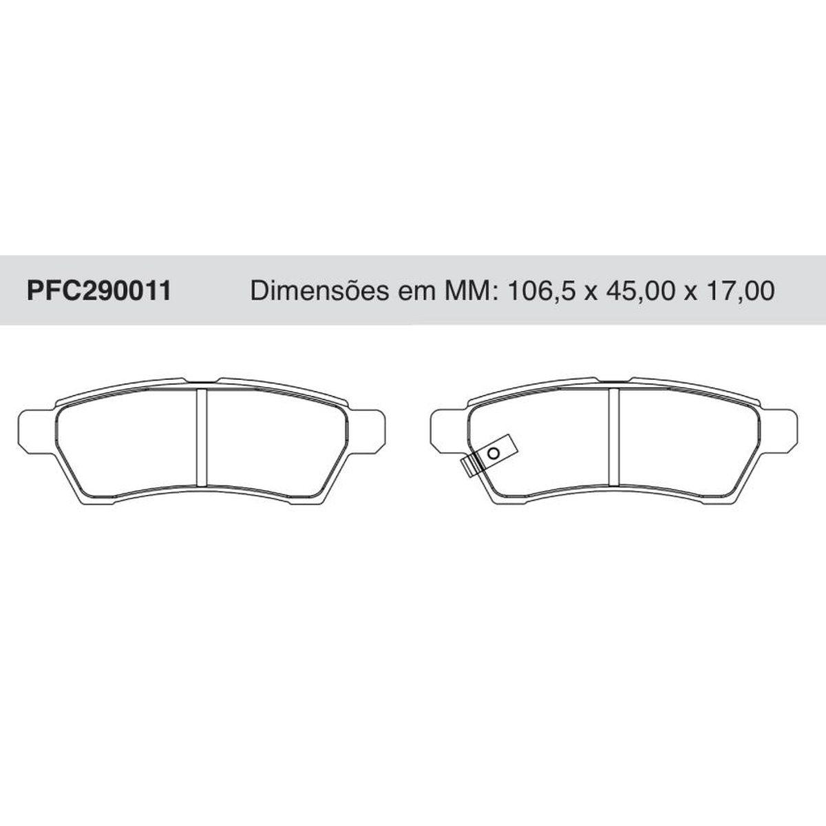 Jogo de Pastilha de Freio Traseira para Nissan Frontier e X-TERRA - Cofap - PFC290011
