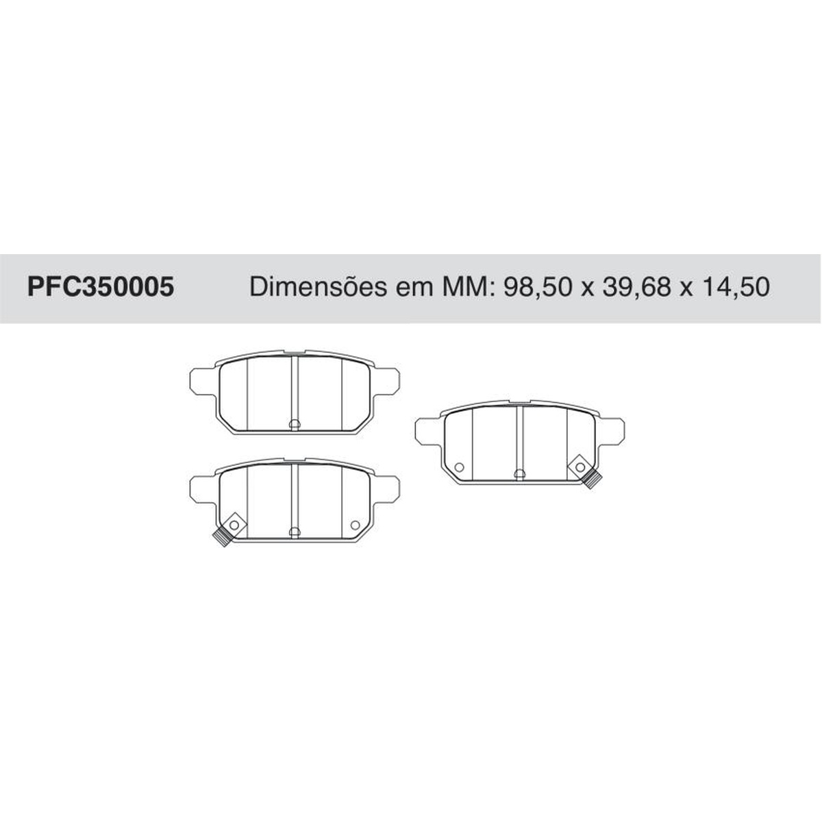 Jogo de Pastilha de Freio Traseira para Suzuki Swift - Cofap - PFC350005
