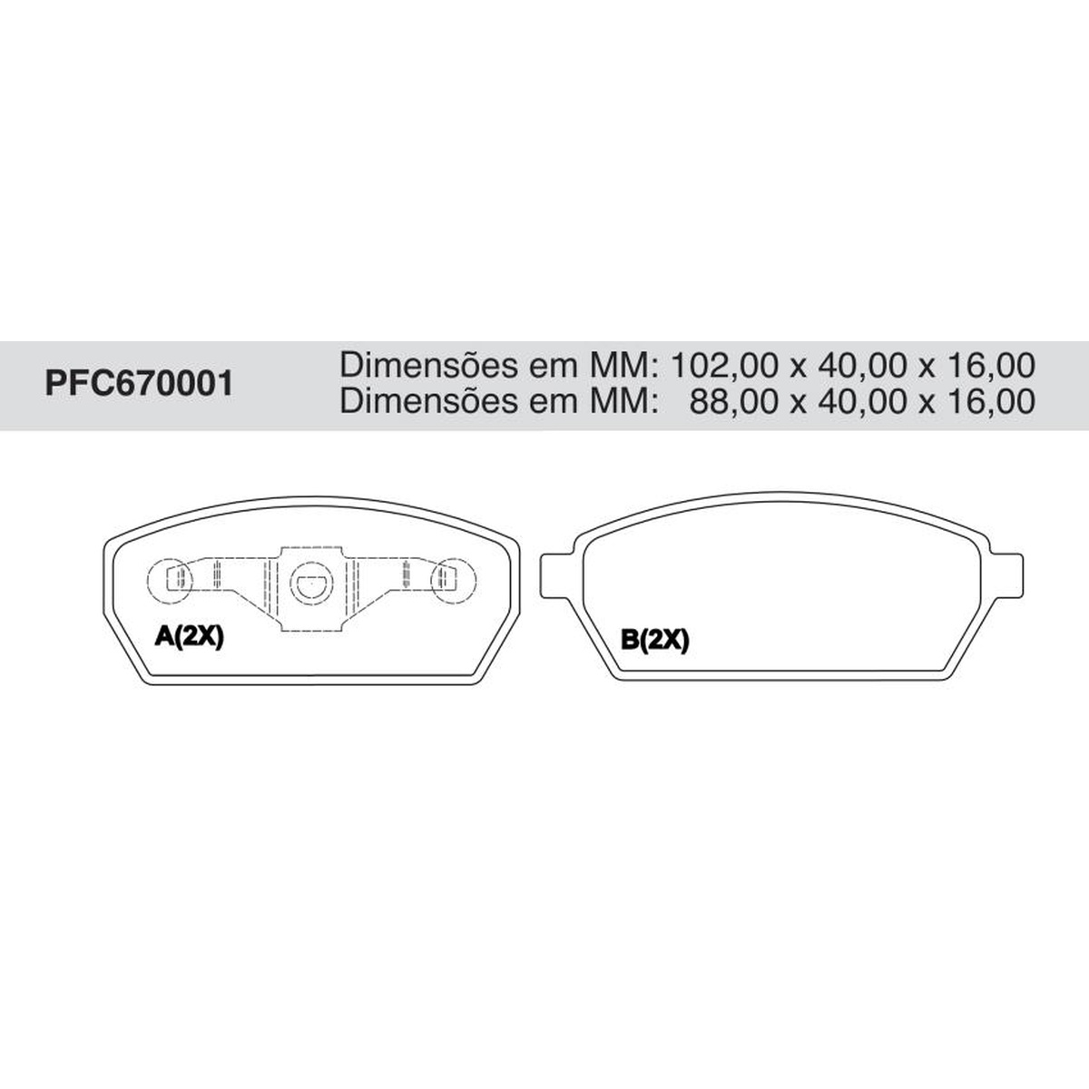 Jogo De Pastilha De Freio Dianteira - Cofap - PFC670001