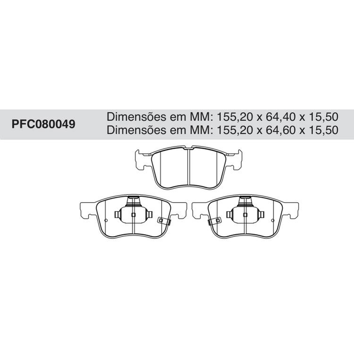Jogo de Pastilha de Freio Dianteira para Ford Bronco - Cofap - PFC080049