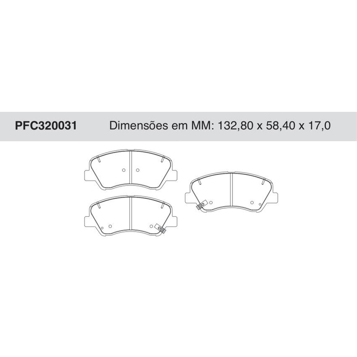 Jogo de Pastilha de Freio Dianteira para Hyundai HB20 e KIA Stonic - Cofap - PFC320031