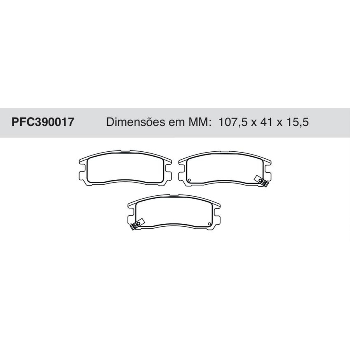 Jogo de Pastilha de Freio Traseira para Mitsubishi Pajero e Pajero Tr4 - Cofap - PFC390017