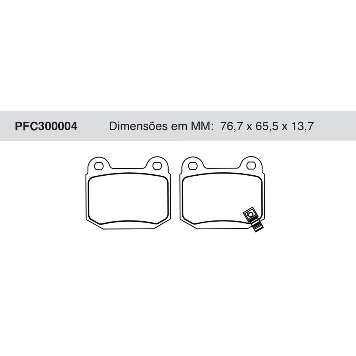 Jogo de Pastilha de Freio Traseira para Subaru Impreza - Cofap - PFC300004