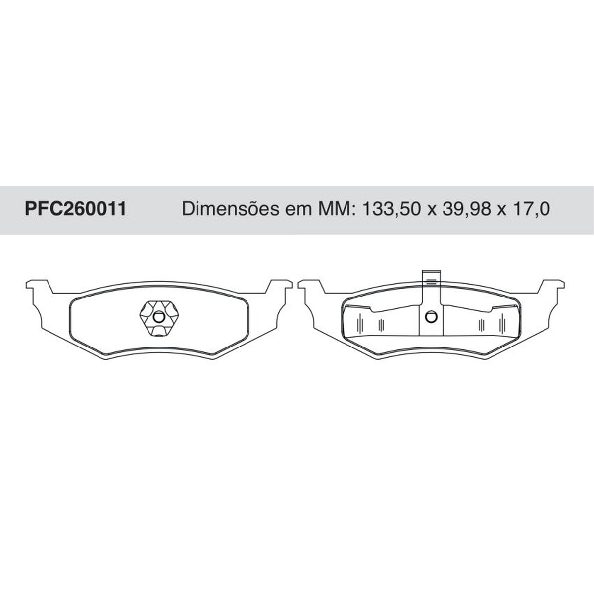 Jogo de Pastilha de Freio Traseira para Chrysler NEON e PT Cruiser - Cofap - PFC260011