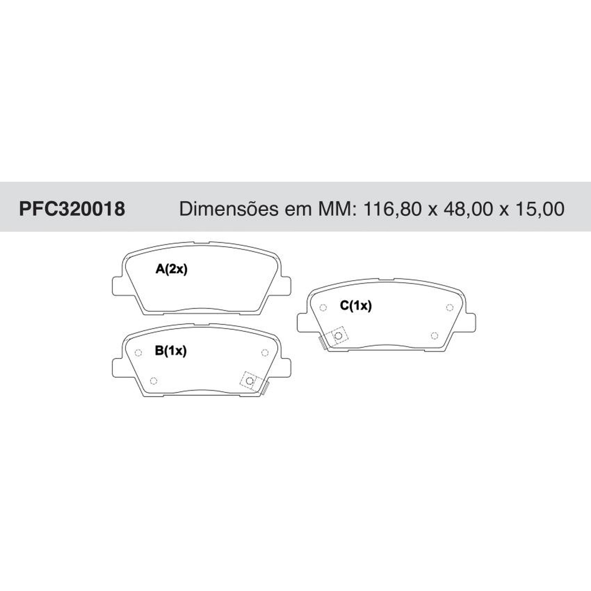 Jogo De Pastilha De Freio Traseira - Cofap - PFC320018