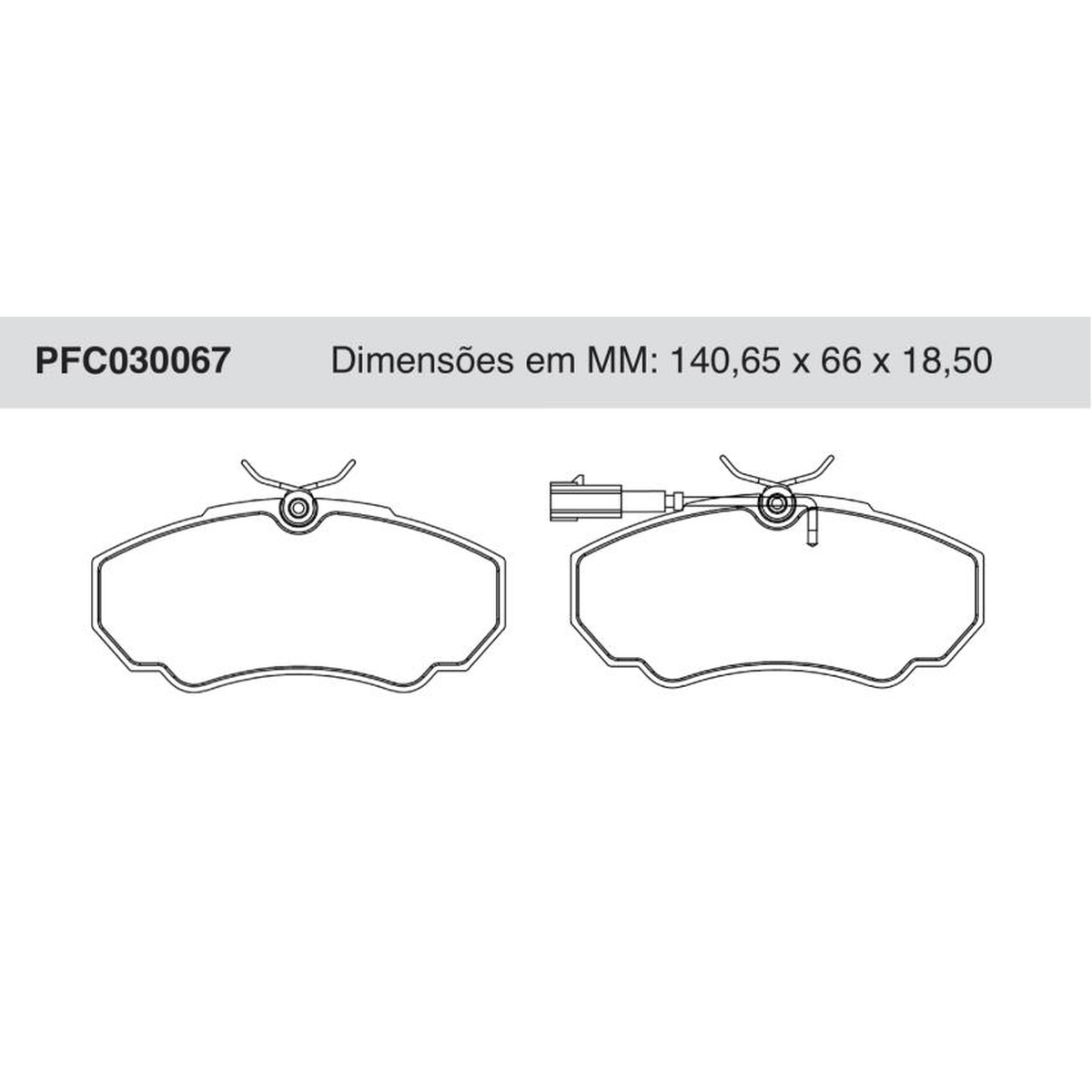 Jogo De Pastilha De Freio Dianteira Com Sensor De Desgaste - Cofap - PFC030067