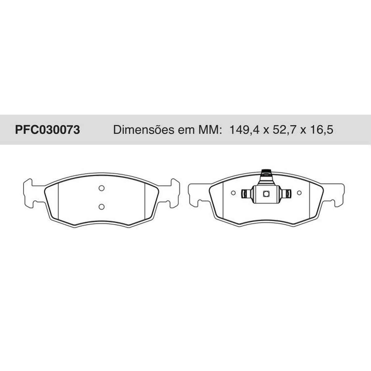 Jogo de Pastilha de Freio Dianteira para Fiat Strada - Cofap - PFC030073