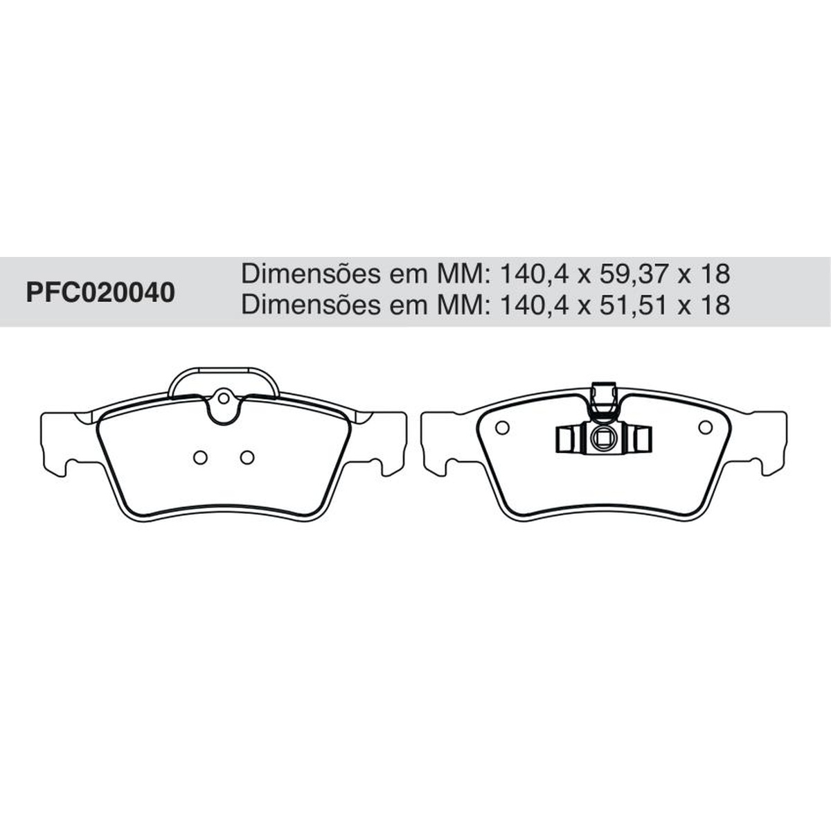 Jogo de Pastilha de Freio Traseira - Cofap - PFC020040