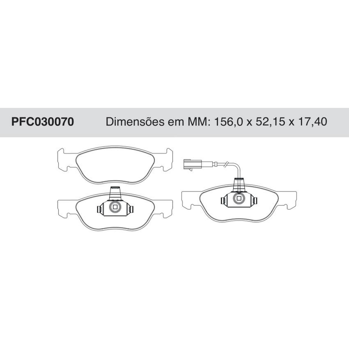 Jogo De Pastilha De Freio Dianteira - Cofap - PFC030070