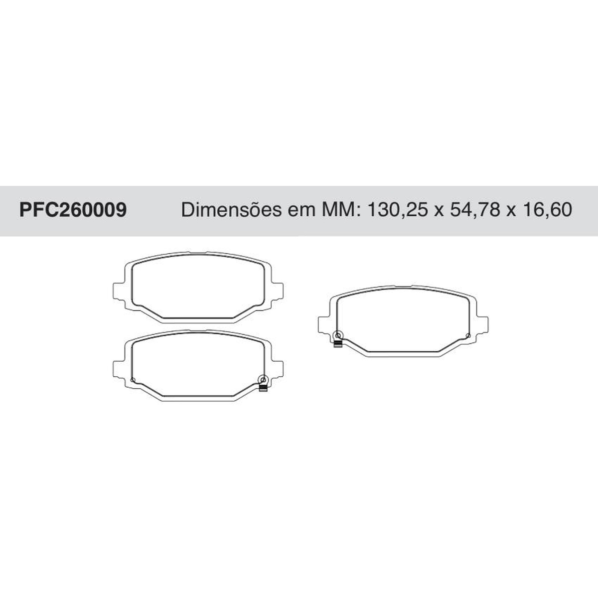 Jogo de Pastilha de Freio Traseira para Dodge Journey e Fiat Freemont - Cofap - PFC260009