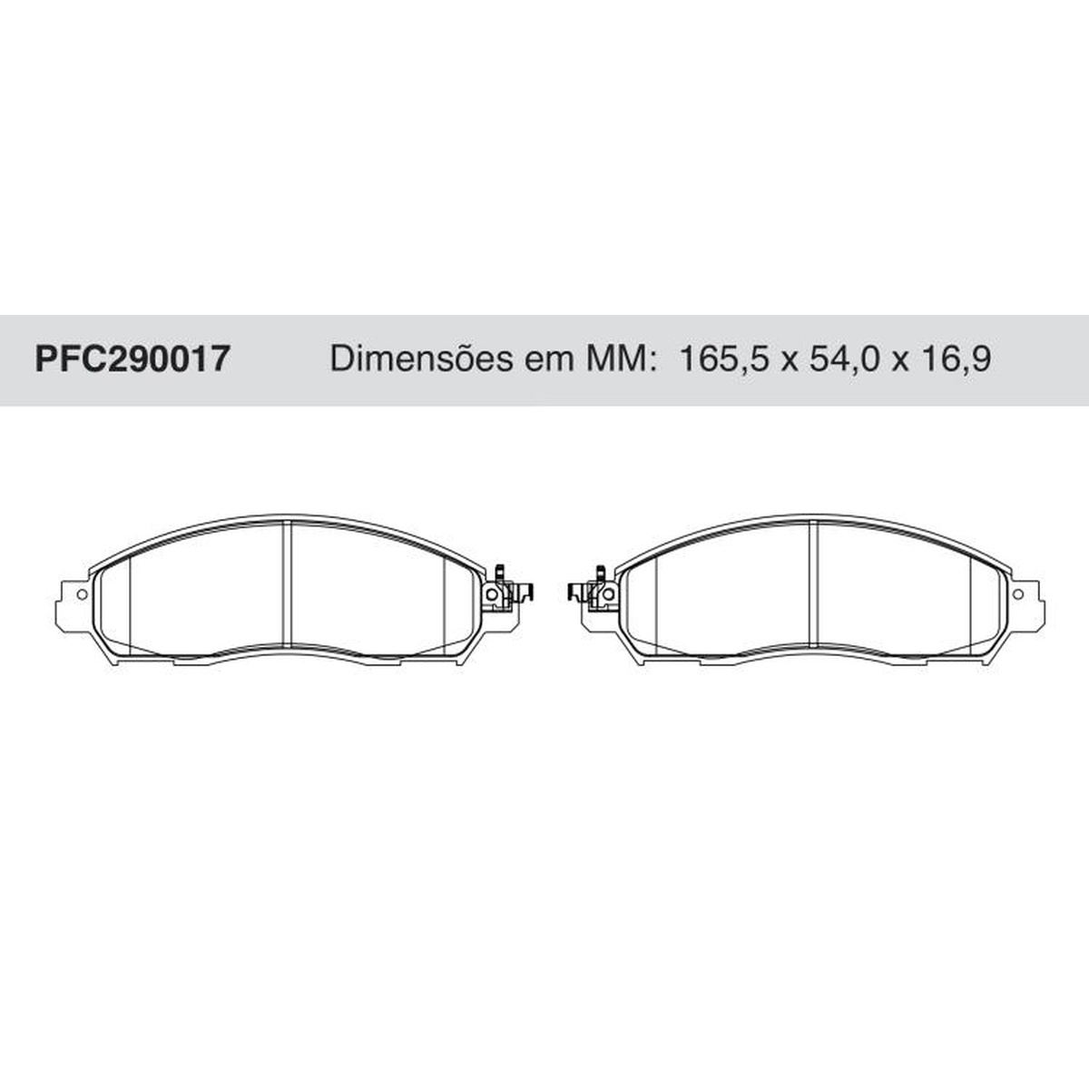 Jogo de Pastilha de Freio Dianteira Cerâmica para Nissan Frontier - Cofap - PFC290017